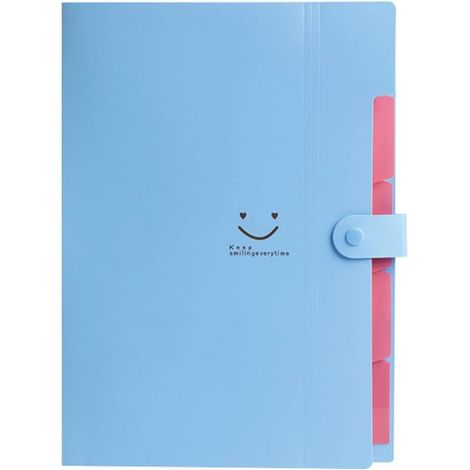 Organizador de archivos, Bonitas carpetas para documentos A4, Organizador de documentos con 5 compartimentos, 32,5 cm  24  1,7 cm (1/5)