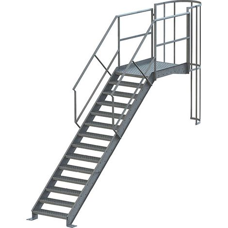 Escalier industriel acier 18 marches - Hauteur à franchir 3,60 m - ETAGE0518