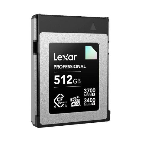 LEXAR 512GB PROFESSIONAL CFEXPRESS 4.0 TYPE-B CARD, UP TO 3700MB/S READ 3400MB/S WRITE. VPG 400