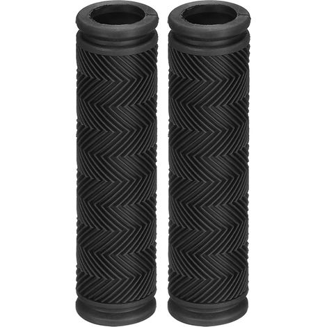 Ensemble de 2 poignées antidérapantes pour VTT, guidons en caoutchouc à double nervure, adaptés aux diamètres de guidon de 22,2 à 25,4 mm, accessoire de vélo. (1/5)
