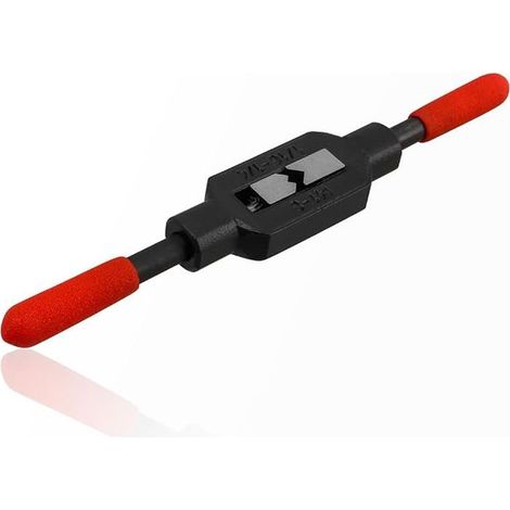 Adjustable Tap Wrench, Carbon Steel Threading Tap Holder, Adjustable Tapping Tool with Non-Slip Handle, Manual Left-Hand Turn for M1-M8 Taps (1/5)