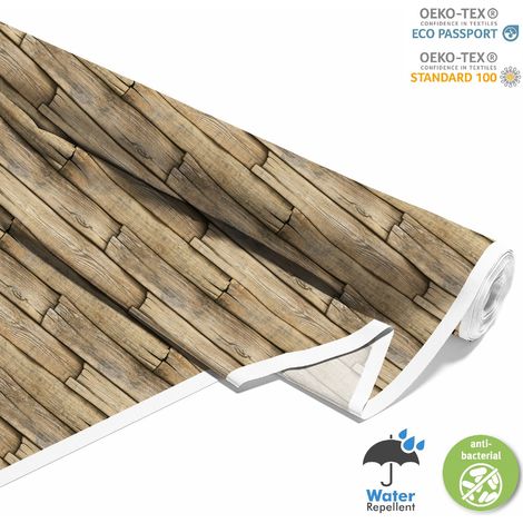 TISSUS DÉCORATIFS EXTÉRIEURS OXFORD - Motif mural en bois (1/5)