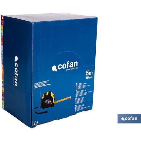 expositor de flexómetros con protección de goma 19 mm x 5 m 12 uds. (1/4)