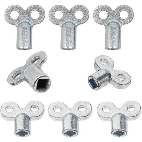 Clé de purge de radiateur (lot de 8) - Clé pour vanne de radiateur - Clé de purge d'air - Clé pour vanne de plomberie pour radiateurs et robinets jkw (1/5)