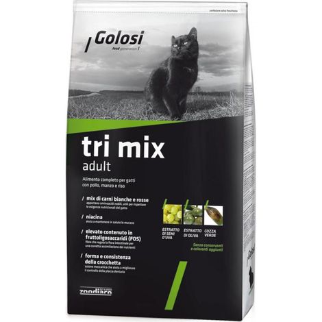 Golosi Cat Adult Tri Mix - Sacco 1,5 Kg - Cibo Secco Gatti