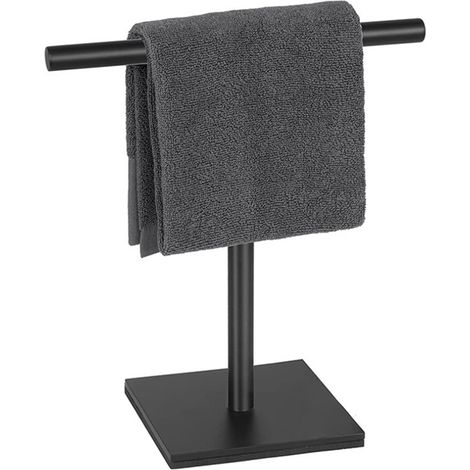 Porte-serviettes sur pied pour coiffeuse - Noir (1/5)
