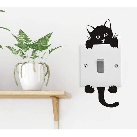 Autocollant Mural Interupteur Mignon Chat Chien Autocollant Interrupteur de Lumière étanche Bricolage Amovible Sticker Interrupteur Stickers Muraux pour Enfants Chambre(6pcs) (1/5)