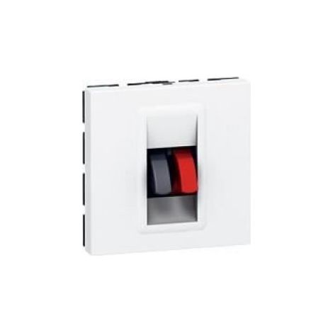 Prise haut-parleur - - 078751 - Blanc - A encastrer - 2 pôles 2P+T (1/2)
