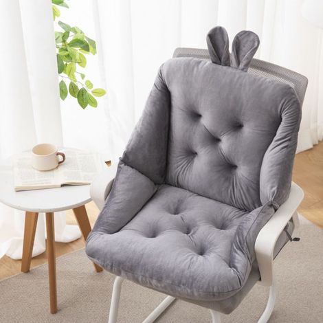 Coussin de Chaise avec Dossier, 45cm siège Coquille Fauteuil Velours Douillet Elastique Coussin de Siège pour pour Bureau Jardin,B (1/5)