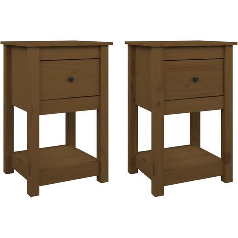 Maison Exclusive - Comodini 2 pz Ambra 40x35x61,5 cm in Legno Massello di Pino