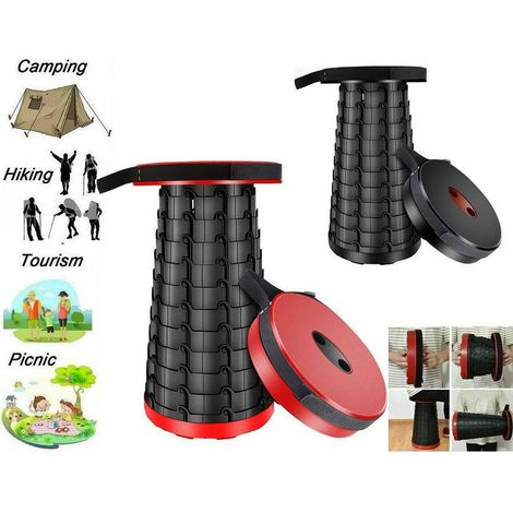 TRADE SHOP - Sgabello Telescopico Pieghevole Sedia Da Pesca Portatile Compatta Sgabello - (1/5)