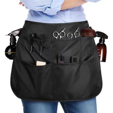 Tablier Porte-Outils - Polyester Imperméable - 5 Poches Multipositions - Ceinture Réglable - Pour Jardinage Coiffure Artisanat - 1 Pièce (1/5)
