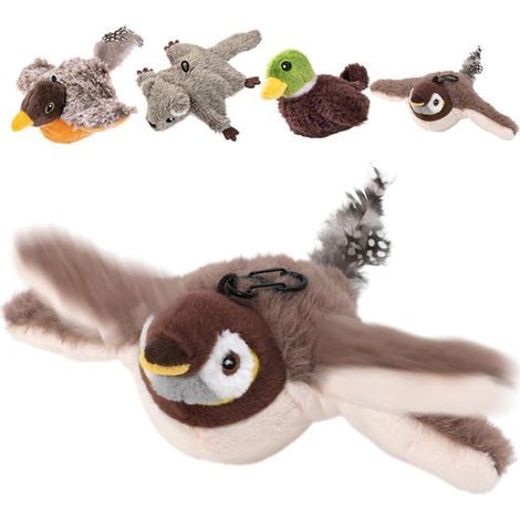 Jouet Interactif pour Chat Oiseau Moineau Rechargeable – Peluche Gazouillante avec Battement d’Ailes, Anti-Ennui, Exercice et Instinct de Chasse (1/5)