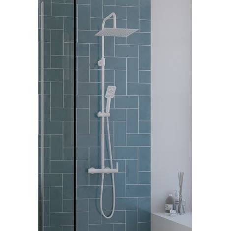 Columna de Ducha Nite con monomando, Rociador acero inoxidable AISI304 de 25x25 cm. (1/3)