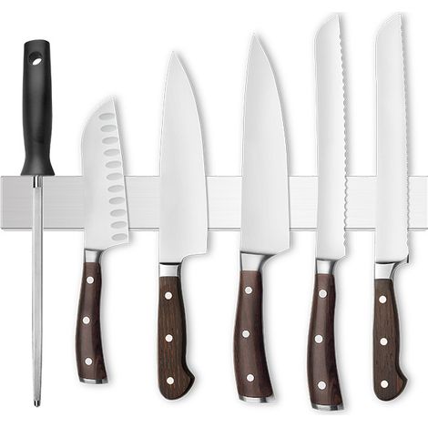 JSSEVN 30 cm Magnetischer Wandmesserhalter, Küchenutensilienhalter, Magnetischer Messerorganizer