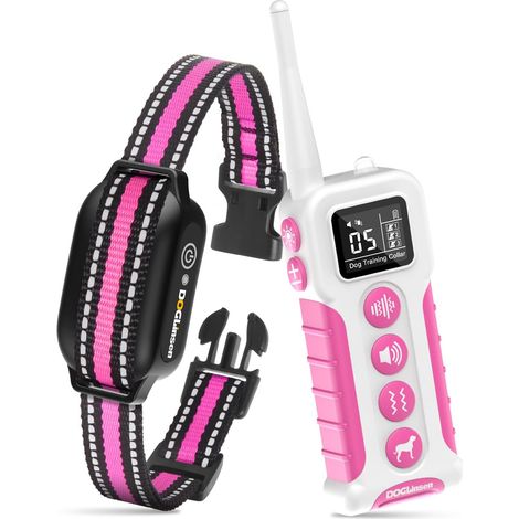 Collier de Dressage pour Chiens, Collier Vibrant pour Chien sans Choc, Portée 1000m, Étanche IP67, Batterie Longue Durée avec Adapté pour Chien Petit, Moyen et Grand (1/5)