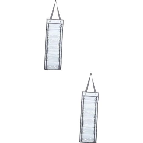 2 Pièces Organisateur Suspendu pour Vinyle Rangement Pratique à Accrocher sur Porte Compartiments et Oxford pour Atelier Créatif (1/5)