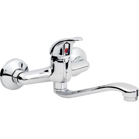 Idroland Jowisz rubinetto da cucina parete cromato durevole