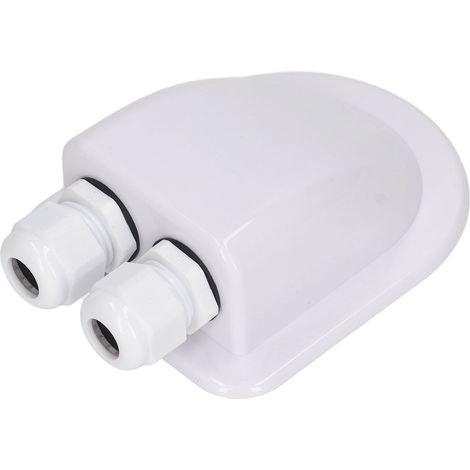 Boîte de jonction de câbles ABS étanche pour panneaux solaires, entrée de câble double pour câblage d'alimentation externe, blanche (1/5)