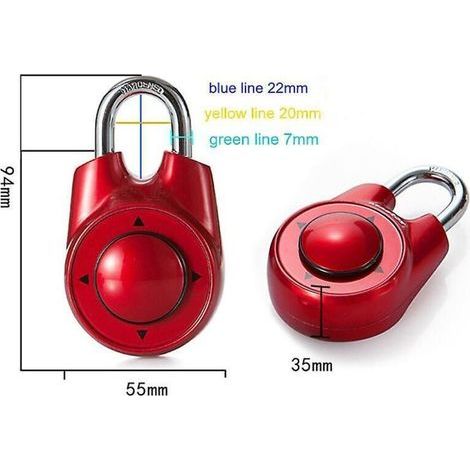 Odipie – Cadenas à combinaison directionnelle – Sécurise casiers scolaires et salles de sport – Anse 6mm – Corps 54mm – Technologie anti-crochetage (1/2)