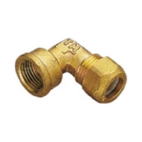 GOMITO FEMMINA 1 BICONO 3/8" PER TUBI IN RAME TIEMME 1200060