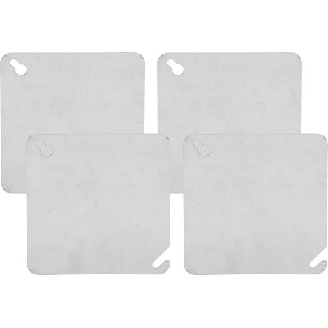 4 plaques de recouvrement métalliques pour boîtes électriques, 4 pouces, en fer galvanisé, pour panneaux de jonction électrique. (1/5)