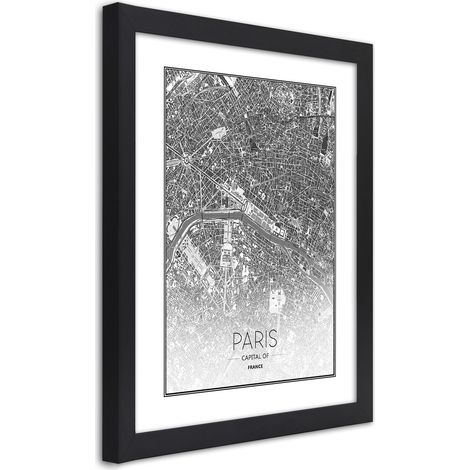 Quadro con cornice, Piano regolatore di Parigi - 40x60 (1/5)