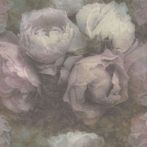 BRICOFLOR Papier peint pastel | Papier peint pastel | Papier peint pour chambre | Papier peint grosses fleurs | Papier peint romantique vintage - 10,05 x 0,53 m (1/5)