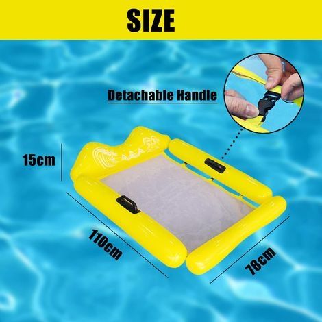 Aufblasbare Pool-Hängematte, schwimmende Hängematte, 4-in-1 aufblasbares Schwimmbett, tragbare schwimmende Poolliege, mit Pumpen, für Pool, Strand, Urlaub (1/4)