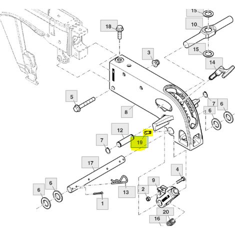 Vis de réglage d'arbre M10x25 John Deere 1107 1100 1109 1111 H138435