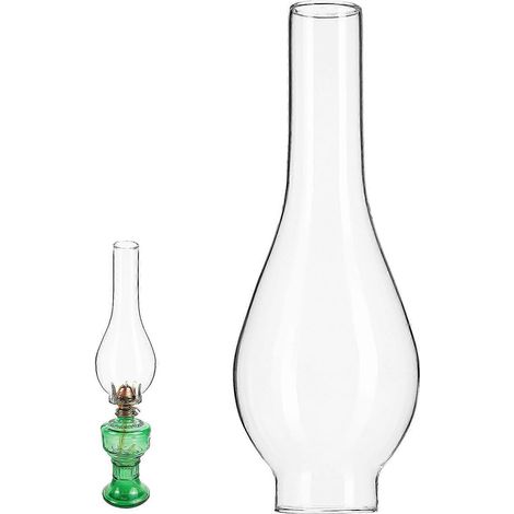 Öllampen-Schornstein, Petroleumlampenschirm, Ersatz-Glaslampenschirm, Vintage-Lampenschirm-24.50X5.00X3.60CM (1/4)