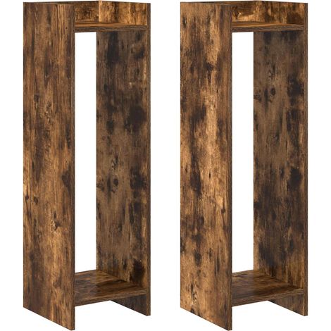 Maison Exclusive - Supporto per piante 2 pz Rovere Fumo 30 x 30 x 100 cm (1/5)