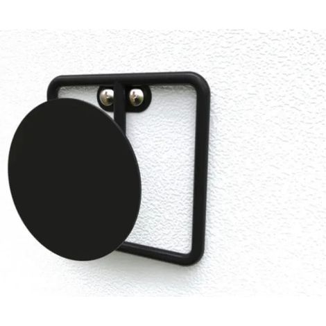 Appendiabiti, montaggio a parete, 1 testa, acciaio nero DOT D.90 mm, L. 120 X P. 61 MM