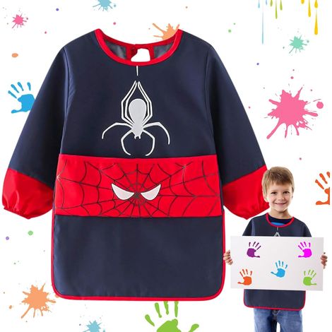 Grembiule da pittura per bambini (3-8 anni) – Impermeabile con maniche lunghe (1/5)