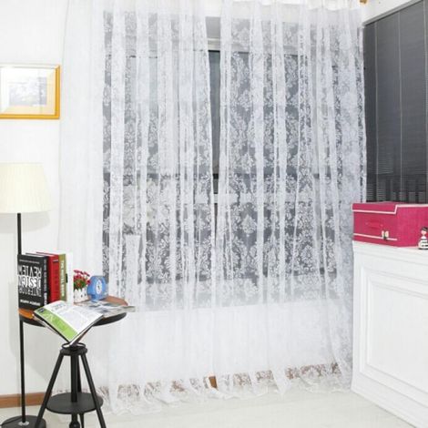 Rideau Voile - Poche Pour Tringle - 95 cm x 200 cm - Polyester 100 % - Pour Fenêtre - 2 Pièces (1/5)