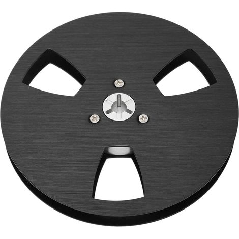 Bobine de bande magnétique vide 1/4/5 pouce, 3 trous, en alliage d'aluminium, ouverture universelle, pièce de machine, bobine réceptrice de bande sonore, noire (1/5)