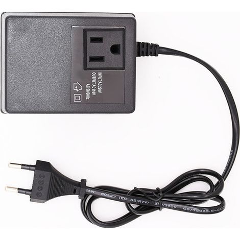 200-W-Internationaler Reiseadapter – Spannungswandler mit 2 runden Stiften für tragbare elektronische Geräte (ABS, 10 g) (1/5)