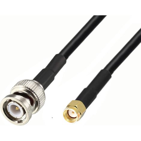 Antennenkabel BNC-Stecker / SMA-RP-Stecker RG58 3 m