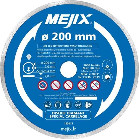 Disque Diamant Ø 200 mm – Spécial Carrelage (1/3)