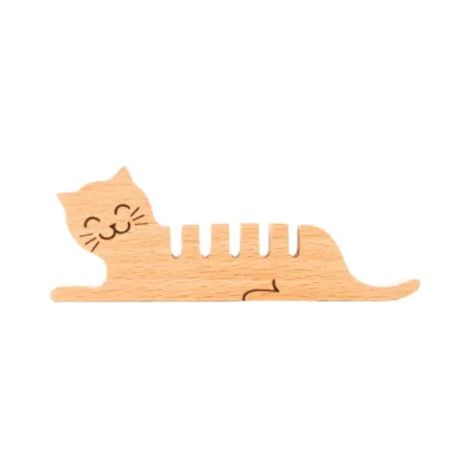 Kabelorganizer kikkerland cable organizer cat Holz Buche 12,5 cm
