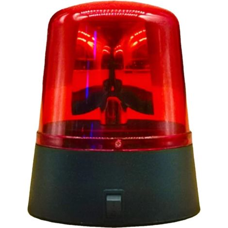 Rotierende LED-Notleuchte – 1 Stück – Kunststoff – 360°-Disco-Effekt – Party und Dekoration – Rot (1/5)