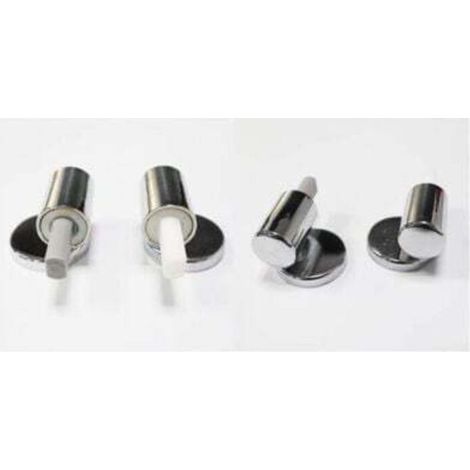 [JAMAIS UTILISÉ] Lot de 4 Kit de remplacement pour abattant WC traditionnel et contemporain avec charnières à fermeture douce à dégagement rapide, Charnières de fixation supérieure (1/4)
