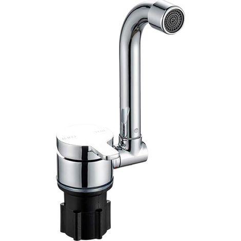 Robinet Pliable pour Camping-Car Rotation 360 ° de Cuisine évier Robinets d'eau à Une poignée avec Tuyau d'arrivée Froide et Chaude pivotant (1/5)