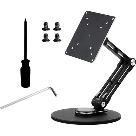 VESA Portable Monitor Stand, Compatible with Monitors Up to 19 inches, Supports 50 x 50/75 x 75/100 x 100 (mm) VESA Mounting Holes, Supports Multi-Axis Rotation, Adjustable & Foldable (1/5)