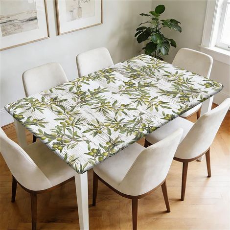 Abwaschbare Tischdecke 120x80cm rechteckig mit Gummizug, wasserdicht