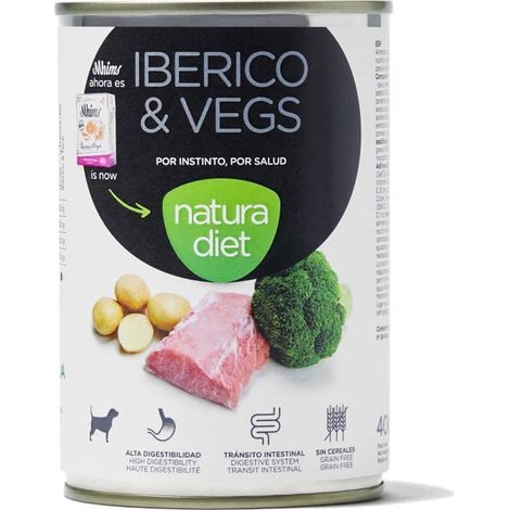 NATURA DIET DOG Ibérico & Légumes, boîte de 400 g x12