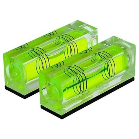 Haute Précision Mini Niveau Bulle Petite Bulle Horizontale Trois Lignes Horizontal Perle Niveau Magnétomètre 2PCS (52X20X15MM)