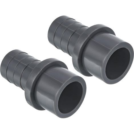 Rohrreduzierstück, Außendurchmesser der Muffe: 32 mm x Außendurchmesser der Pagode: 25 mm, 2 Stück pro Packung, gerader Verbinder, grau. (1/5)