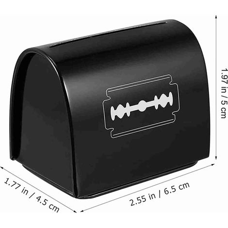 Boîte de collecte pour lames de rasoir de barbier, distributeur de lames, coffre-fort domestique, banque de rangement (1/5)