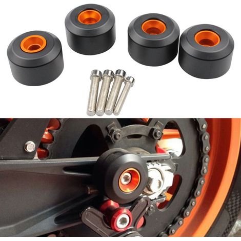 Rubber wheel protectors for front and rear motorcycles, compatible with KTM DUKE200/390